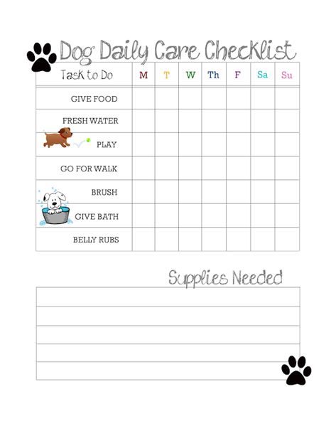 Daily Dog Care Checklist Free Printable for Kids (ad) #freeprintable #printable #pets #CheckYourPetFood Daily Dog Care Checklist, Puppy Information Sheet, Pet Care Checklist, Dog Sitting Checklist, Dog Daycare Ideas, Dog Daycare Business, Pet Care Printables, Dog Breeding Business, Dog Care Checklist