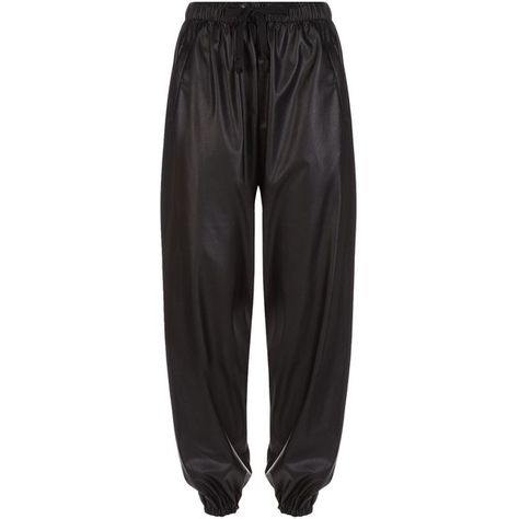 Natasha Zinko Faux Leather Sweatpants (630 CAD) ❤ liked on Polyvore featuring activewear, activewear pants, tapered sweat pants, cuff sweat pants, sports sweatpants, pocket sweatpants and elastic ankle sweatpants Leather Sweatpants, Natasha Zinko, Pocket Sweatpants, Sports Sweatpants, Active Wear Pants, Sweat Pants, Book Aesthetic, Pajama Pants, Active Wear