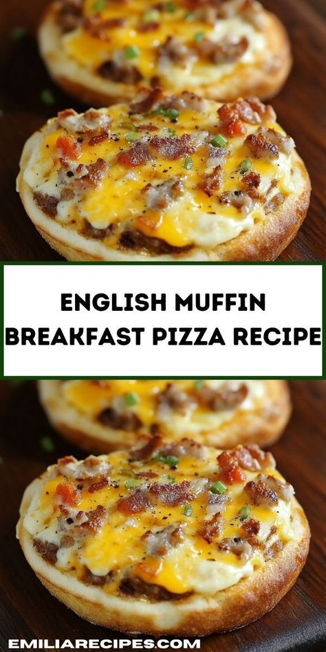 Looking for a quick breakfast pizza recipe? Try this English Muffin Breakfast Pizza Recipe. It's one of the best breakfast ideas, packed with flavor and perfect for a high protein breakfast or even dinner for two! English Muffin Breakfast Pizza, Sawmill Gravy, English Muffin Breakfast, Muffin Breakfast, English Muffin Pizza, Eggs And Cheese, Breakfast Pizza Recipe, Pizza Muffins, Breakfast Platter