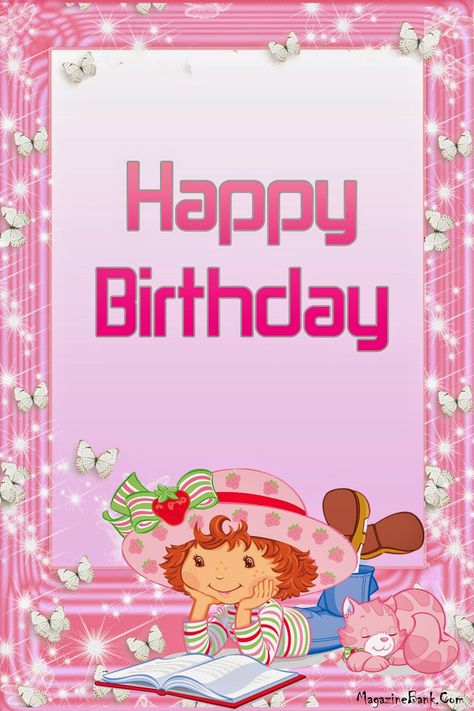 Strawberry Shortcake birthday card ♡ Late Happy Birthday Wishes, Best Happy Birthday Wishes, Strawberry Shortcake Birthday, Best Happy Birthday, Birthday Brother, Bday Wishes, Birthday Pins, Birthday Clips, Birthday Wall