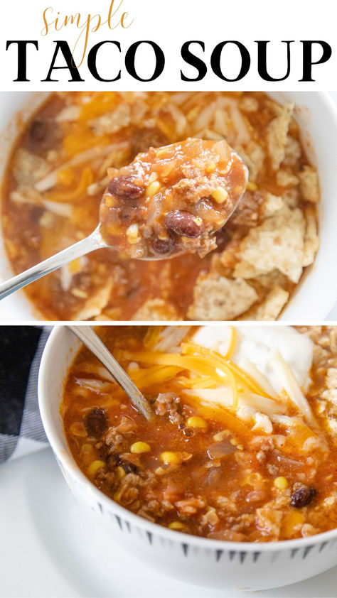 Is there anything better than a bowl of piping hot soup on a chill fall evening? We don't think so. 🍂✨ Our Simple Taco Soup Recipe combines all your favorite taco flavors into a delicious, one pot wonder. Perfect for those who love a twist on their traditional tacos. 🌮🥣 Simple Taco Soup Recipe, Simple Taco Soup, Traditional Tacos, Recipe With Honey, Taco Soup Recipe Easy, One Pot Wonder, Soups And Chowders, Taco Soup Recipe, Fall Evening