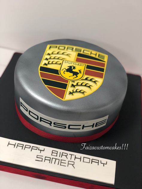 Porsche Cake Ideas, Porsche Cakes For Men, Porsche Party Ideas, Porsche Themed Birthday Party, Porsche Birthday Cake, Porsche Cake, Boys 18th Birthday Cake, Ferrari Cake, Pink Porsche