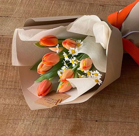 Orange Tulips Bouquet Aesthetic, Orange Tulips Bouquet, Orange Widget, Tulip Wedding, Orange Tulips, Prettiest Bouquet, Tulip Bouquet, Nothing But Flowers, Yellow Tulips