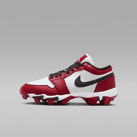 Jordan 1 Low Little/Big Kids' Cleats Jordan Cleats, Nike Jordan 1 Mid, Mens Football Cleats, Nike Air Jordan 1 Low, Nike Air Jordan 1 Retro, Baseball Cleats, Football Cleats, Mens Nike Air, Jordan 1 Low