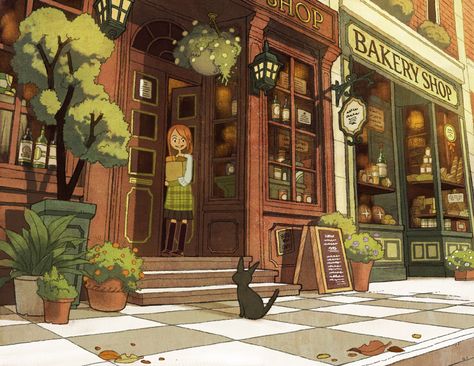 Choose Aesthetic, Ed Wallpaper, 8bit Art, Posca Art, Animal Illustrations, Bakery Shop, Animation Background, Hayao Miyazaki, Store Front