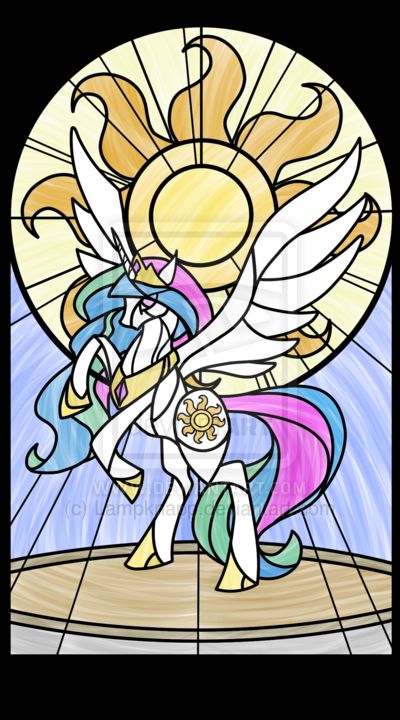 Celestia Stained Glass Window (transparent) by *Lampknapp on deviantART Stained Glass Window, A Cartoon, Glass Window, My Little Pony, Stained Glass, Deviantart, Sun, Glass, Art