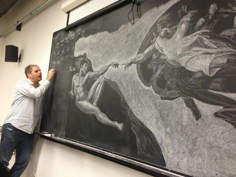 Show your work, they said... and he did. Blackboard Art, Chalk Drawings, Photography Challenge, Art Et Illustration, Chalkboard Art, Traditional Paintings, Chalk Art, Beautiful Photography, Art School