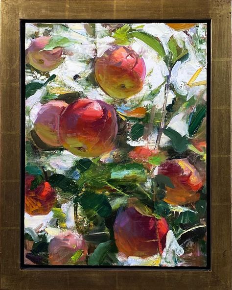 Oil Painting Supplies, Pink Lady Apples, Apple Painting, Apple Art, Oil Painting Techniques, Lady Mary, Art Painting Gallery, Fruit Painting, Paintings Art