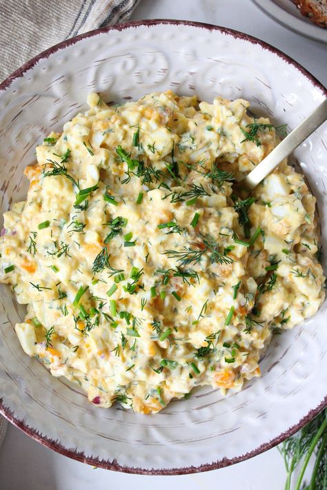 Cottage Cheese Egg Salad (High Protein) - The Balanced Nutritionist High Protein Egg Salad, Cottage Cheese Sandwich, Protein Egg Salad, Cottage Cheese Egg Salad, Easy Mayo, Salad High Protein, Cottage Cheese Pasta, Protein Egg, Cottage Cheese Salad