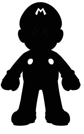 Mario Silhouette by Ba-ru-ga on DeviantArt Mario Outline, Mario Silhouette, Mario Bros Party, Disney Silhouettes, Super Mario Birthday, Super Mario Party, Silhouette Stencil, Silhouette Portrait, Stencil Art