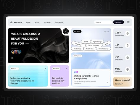 Bento Design Resign : The Ultimate UI/UX Trend :: Behance Bento Website Design, Bento Design Ui, Bento Ui Design, Bento Web Design, Bento Design, Ui Ux Trends, Ux Trends, Ui Design Trends, Style Web