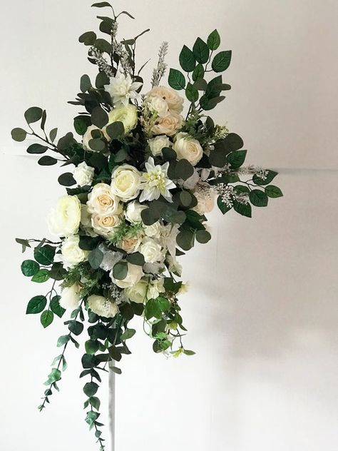 Flower arch Floral Arch Wedding Arch Flower swag Floral | Etsy Wedding Swags Floral Diy, Wedding Arches With Flowers, Flower Arch Wedding, Wolf Wedding, Wedding Flower Arch, Floral Designs Arrangements, Flower Swag, Church Wedding Flowers, Wedding Arbors