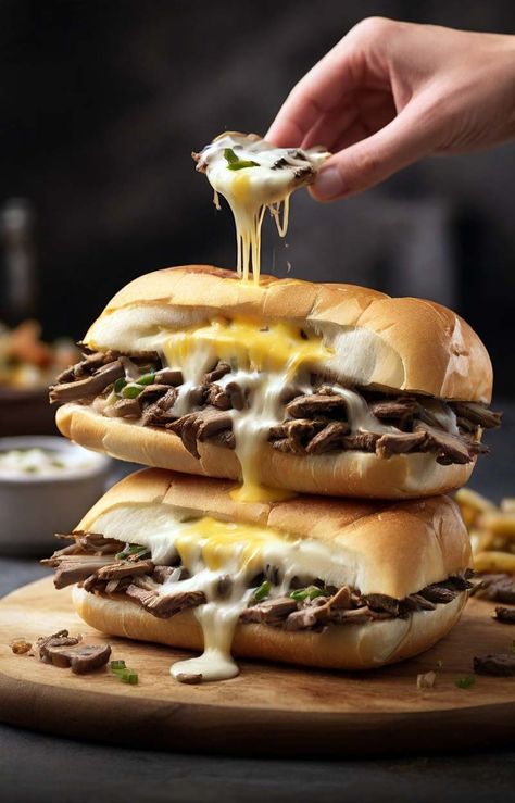 Raybern's Philly Cheesesteak Air Fryer | KitGiz Lean Cuisine, Hoagie Rolls, Cheese Steak, Air Fry Recipes, Fry Recipes, Philly Cheese, Philly Cheesesteak, Juicy Steak, Cooking Temperatures