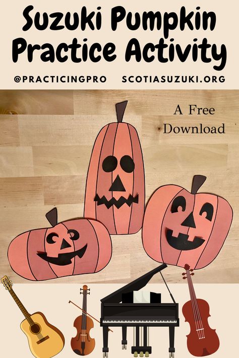 Tired of feeling like your child’s practicing is not effective? How can you make practicing more fun and positive while practicing your instrument at home? I can’t wait to share with you this free Pumpkin Face Practicing Activity which will help you improve your practicing TODAY! #HalifaxMusic #PositiveParenting #practicing #SuzukiParent #Violin #practicetips #scotiaschoolofmusic #halloweenfun Suzuki Violin Practice, Violin Practice, Halloween Themed Activities, Music Practice, Halloween Activity, Pumpkin Face, Pumpkin Faces, Halloween Activities, Positive Parenting