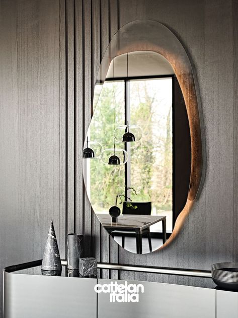 Contemporary Mirror Designs, Led Mirrors For Bathroom, Wooden Carving Design, Bathroom Mirror And Lighting Ideas, Bathroom Mirror And Lighting, Aesthetic Mirrors, Designer Living Rooms, Mirror Wall Panel, Basin Counter