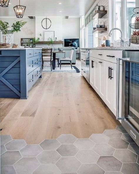 Top 60 Best Kitchen Flooring Ideas - Cooking Space Floors Kitchen Floor Tile Design, Makeover Madness, Modern Kitchen Flooring, Best Flooring For Kitchen, Kitchen Floor Tiles Ideas, Floor Tile Design, Decor Ikea, Concrete Kitchen, Perfect House