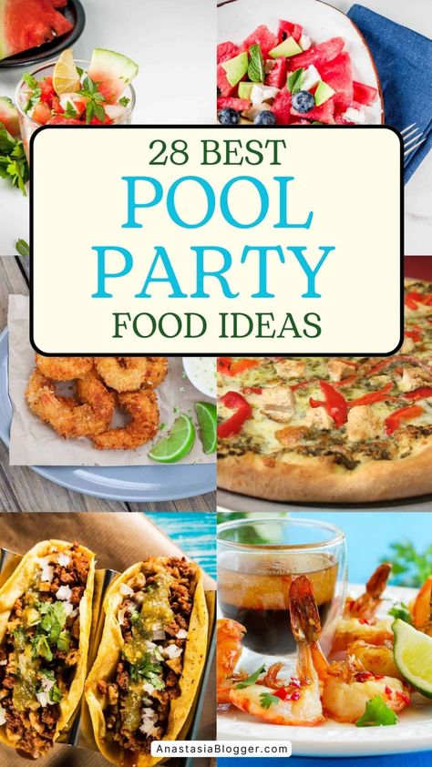 Explore a variety of refreshing and tasty pool party food options with this curated collection of 28 top ideas. Treat your guests to simple yet mouthwatering recipes guaranteed to add flavor to your summer gatherings. Enjoy the ultimate combination of fun in the sun and delicious dining! Easy Pool Party Food, Pool Party Recipes, Pool Party Food Ideas, Pool Party Food, Bite Size Snacks, Easy Grilling Recipes, Tasty Desserts, Pool Renovation, Easy Grilling