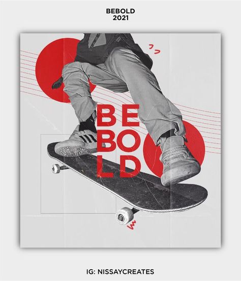 Be Bold Poster design, graphic design project, poster, layout, minimalistic, red and white, poster design, layout design. Inspiration, ideas. #Posterdesign #GraphicDesign #Inspiration Red And White Poster, White Poster Design, Retro Space Posters, Graphic Deisgn, Project Poster, Poster Design Layout, Retro Graphic Design, Graphic Design Course, Event Poster Design