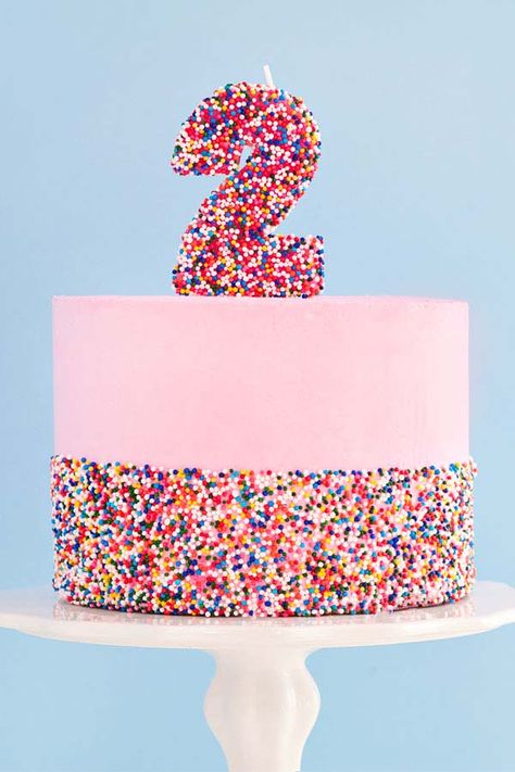 Birthday Cake Sprinkles, Sprinkles Candle, Sprinkles Birthday Cake, Diy Sprinkles, Cake Sprinkles, Diy Cupcakes, Sprinkle Cake, Birthday Cake With Candles, 1st Birthday Cake