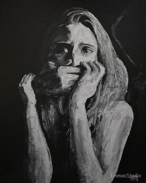 Women Being Silenced Drawing, Screaming Woman Drawing, Meaningful Artwork Deep, Silenced Art, Abused Women Art, Constant Criticism, Silence Painting, Controlling Behavior, Negative Behavior