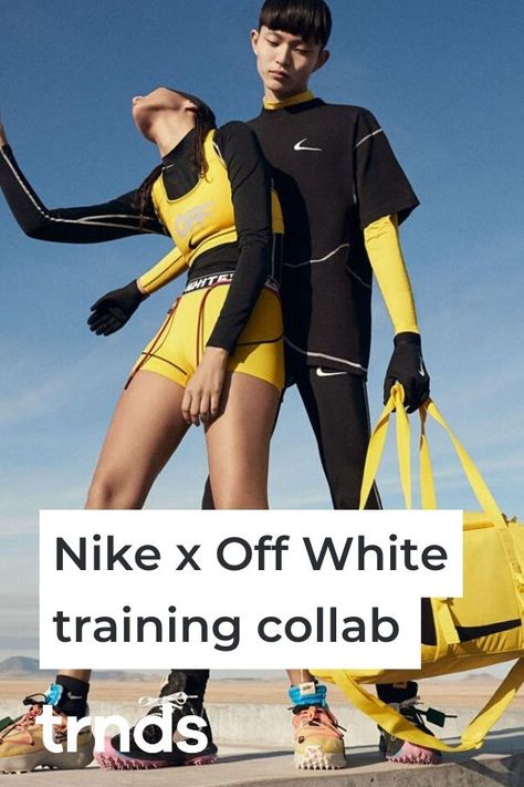 Nike x Off-White Training collab. Virgil Abloh’s popular partnership with the Swoosh brand continues. Nike has just unveiled a forthcoming training collection in collaboration with Off-White. The latest features a bold black/yellow colourway as well as youthful graffiti prints. The collaborative collection includes multiple sports essentials such as bras, shorts, leggings, t-shirts, long sleeves and accessories like sports bags and duffels bags.#offwhite #nike #virgilabloh #fashion #apparel White Nike Outfit, Sports Essentials, Sports Bags, Nike Brand, Graffiti Prints, Virgil Abloh, Bold Black, Sport Bag, Nike Outfits