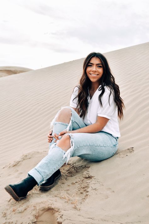 Sand Hill Photoshoot, Sand Dunes Senior Pictures, Sand Dunes Photoshoot Senior, Sand Dunes Photoshoot Flowy Dress, Senior Pictures Places, Sand Dunes Photoshoot Models, Glamis Sand Dunes Photoshoot, Sand Dunes Photoshoot, Senior Photography Poses