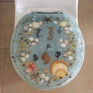 Sea Treasure, Round Toilet, Elongated Toilet Seat, Elongated Toilet, Toilet Seats, 200 Pounds, Beach Bathrooms, Toilet Seat, House Stuff