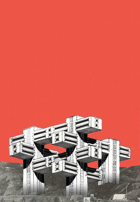 Tbilisi Soviet architecture on Behance Soviet Architecture Drawing, Russian Constructivism Architecture, Soviet Era Architecture, Soviet Union Architecture, Soviet Graphic Design, Brutalist Architecture Soviet, Bedroom Decor Masculine, Soviet Futurism, Soviet Brutalism