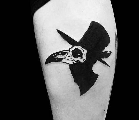 Tattoo photo - Plague doctor tattoo by Roy Tsour Small Plague Doctor Tattoo, Black Plague Tattoo, Plague Doctor Tattoo Simple, Black Plague Doctor Tattoo, Simple Dark Tattoos, Black Work Tattoo Design, Plague Doctor Tattoo, Doctor Black, The Plague Doctor