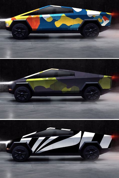 Tesla News Tesla Custom, Train Concept, Custom Vehicles, Jojo Art, Electric Pickup, Tesla Cybertruck, Glamping Resorts, Marketing Inspiration, Car Wrapping