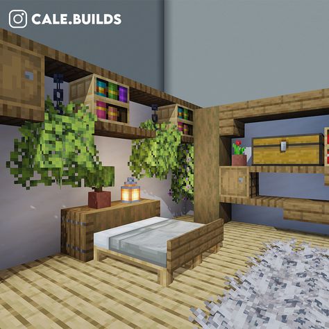 Bedroom design with some wall decorations Minecraft Decor Ideas Bedroom, Curtains Minecraft, Small Minecraft Bedroom, Bed Designs Minecraft, Minecraft Ideas Decoration Room, Bedroom Design Minecraft, Bed Design Minecraft, Bedroom Minecraft Ideas, Minecraft Bedroom Ideas Game