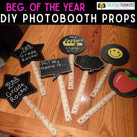 School Photo Booth Ideas, School Photo Booth Props, Back To School Photo Booth, Picture Booth, Night Before School, School Wreaths, Diy Photo Booth Props, Photobooth Ideas, School Open House