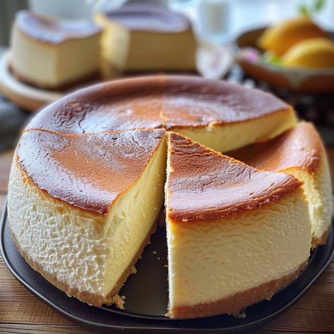 🍰 Experience the fluffiness of our Japanese Cotton Cheesecake! Perfectly light and airy! #CheesecakeHeaven 🍽️ Japanese Cotton Cheesecake 🛒 Ingredients: 250g cream cheese 100ml milk 50g butter 7 eggs, separated 140g sugar 60g flour 20g cornstarch 1 lemon, zested 👩‍🍳 Instructions: Melt: Combine cream cheese, milk, and butter over low heat. Mix: Beat egg yolks; fold into the cheese mixture with flour, cornstarch, and lemon zest. Whip: Beat egg whites with sugar to stiff peaks; fold into mixt... Japanese Cotton Cheesecake, Cheesecake Ingredients, Cotton Cheesecake, Japanese Cheesecake, Instagram Recipes, Egg Yolks, Trending Recipes, Japanese Cotton, Egg Whites