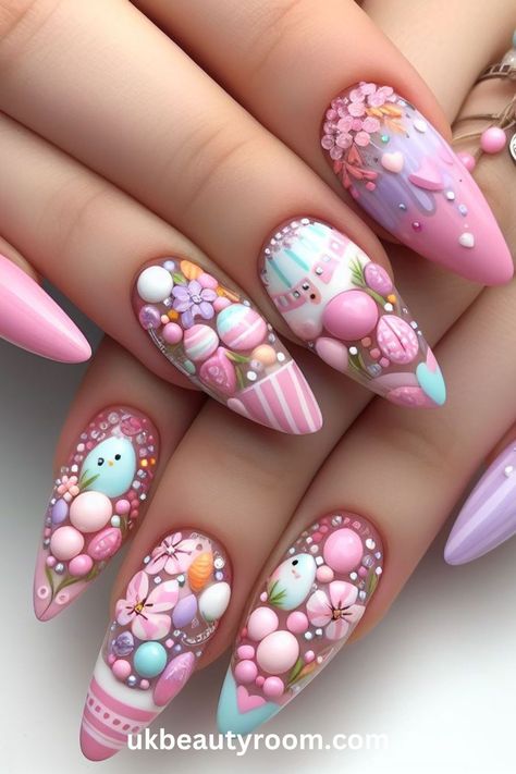 Step into the Easter vibe with these 21 fantastic nail designs! Whether it’s adorable bunnies or vibrant eggs, we’ve got you covered to make your nails pop! Spring, pretty pastel color, easy, natural, cute, simple, gel, acrylic, dip, for short nails, coffin, short, almond shape, long Pastel Christmas Nails, 2025 Nails, Christmas Pastel, Pastel Nail Art, Nails Rose, Pink Nail Art Designs, Simple Spring Nails, Adorable Bunnies, Yellow Nails Design