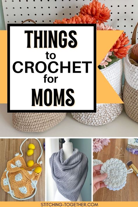 Crochet Projects With Medium Yarn, Mothers Day Gifts Crochet Ideas, Crochet Knit Gifts, Crochet Patterns For Gifts Ideas, Crochet Gift Grandma, Modern Crochet Gift Ideas, New Mom Crochet Ideas, Easy Crochet Mothers Day Gifts, Crochet Projects For Women