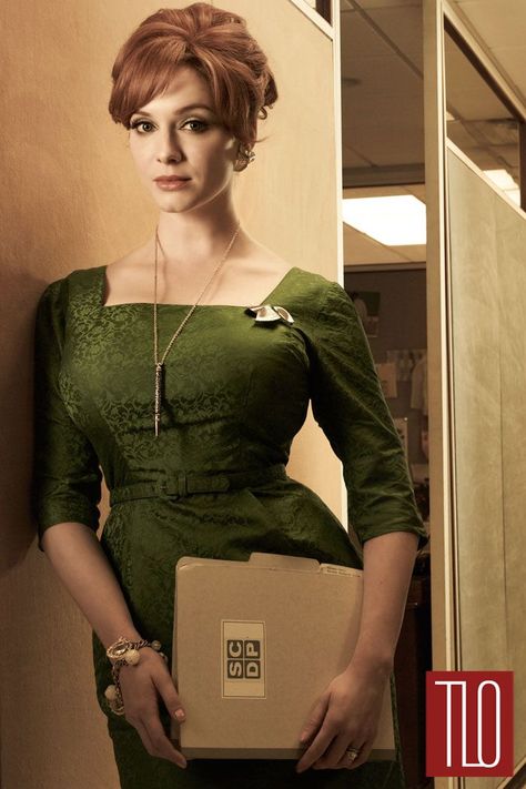 Mad Men Daily Countdown: 9… | Tom & Lorenzo Fabulous & Opinionated Mad Men Fashion Joan, Joan Mad Men, Mad Men Hair, Cristina Hendricks, Joan Harris, Joan Holloway, Kat Dennings, Mad Men Fashion, Christina Hendricks