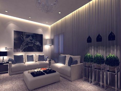 Living Room Lighting Ideas Low Ceiling, Living Room Lighting Design, Luxury Lighting Design, Modern Living Room Lighting, Interior Design Per La Casa, Decor Ikea, Cool Room, Ceiling Lights Living Room, Trendy Living Rooms