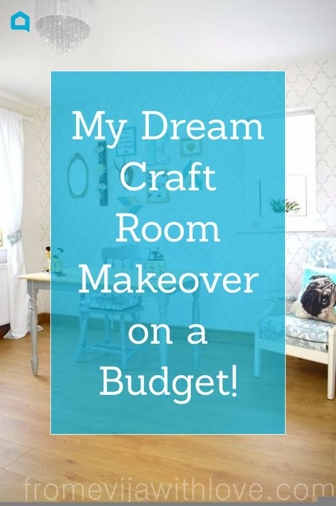 Decorate A Craft Room, Craft Room Colors, Craft Room Paint Colors Inspiration, Craft Room Wall Color, Craft Room Paint Colors, Diy Address Sign, Craft Room Lighting, Room Makeover On A Budget, Craft Room Makeover