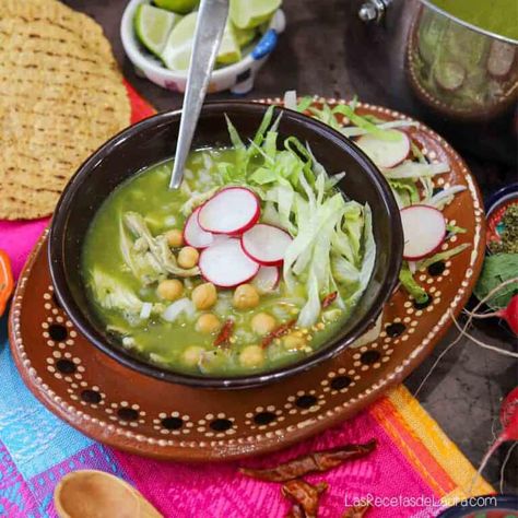 Pozole Verde, Sauce, Salad