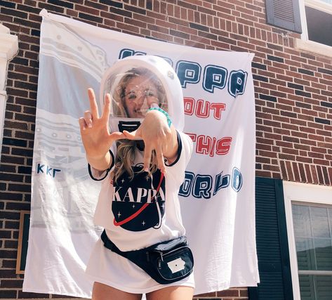 Nasa Bid Day Theme, Nasa Bid Day, Kappa Sigma, Recruitment Ideas, Bid Day Themes, Alpha Xi, Alpha Xi Delta, Banner Ideas, Tri Delta