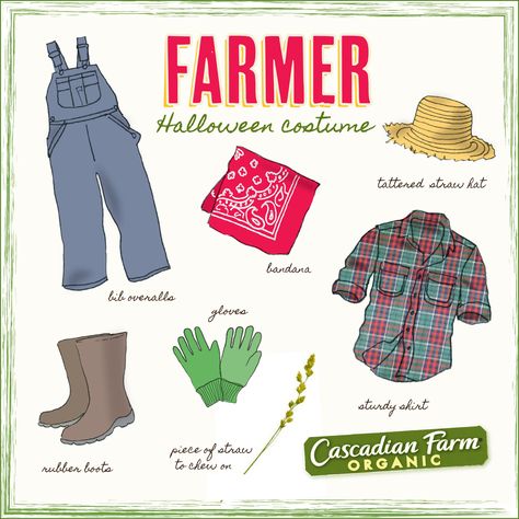 Halloween costume idea. Dress like a "classic" farmer! Farmer Dress Up, Women’s Farmer Costume, Toddler Farmer Costume Girl, Chicken Farmer Costume, Farmer Diy Costume, Halloween Farmer Costume, Farmer Dress Up Day At School, Farmer Outfit Women Costume, Farmer Costume Mens