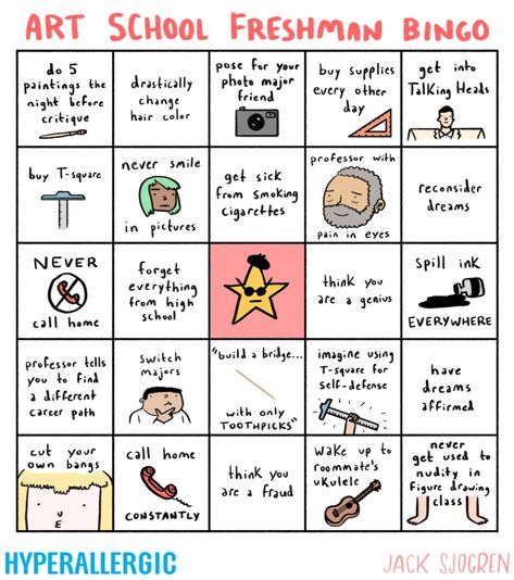 Back-to-School Bingo for Freshman Art Students Artist Bingo, Change Day, School Illustration, Art Students, Good Student, Talking Heads, Design Posters, Art Classroom, Graphic Design Posters