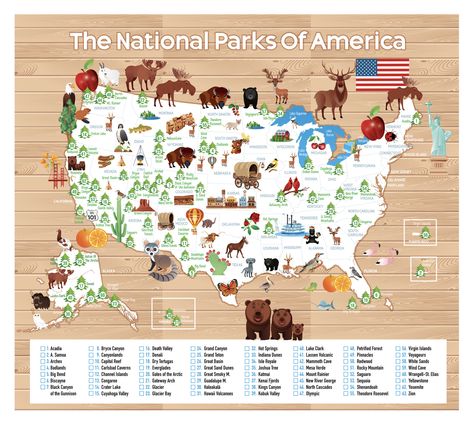 Us National Parks Map, National Parks Map, National Parks Usa, Feb 13, Digital Download Etsy, National Park, Digital Drawing, Drawing Illustrations, National Parks