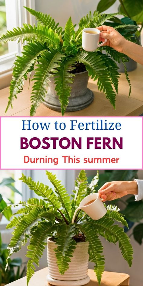 "Fertilize Boston Fern, Boston Fern Care Tips, Indoor Plant Fertilizer, Best Fertilizer for 
Boston Fern, Fertilizing Houseplants, How to Fertilize Boston Fern, Plant 
Care Tips, Fertilizer Schedule for Indoor Plants, Boston Fern Maintenance, 
Fertilizer for Ferns in Pots." Creative Display Ideas, Boston Fern, Creative Display, Aesthetic Look, Display Ideas, Helpful Tips, Fern, Lush, Boston