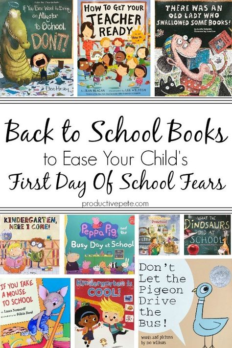 Reading Back to School Books is a great way to calm your child's First Day of School jitters. The list includes Back to School Books for Preschool, Kindergarten, First Grade and Second Grade; as well as Back to School Books for all ages! #backtoschool #firstdayofschool #booksforkids #books Fear Of School, Back To School Books, Books For Preschool, Preschool First Day, Kindergarten Books, Back To School Hacks, Read Aloud Books, Books For Children, Preschool Books