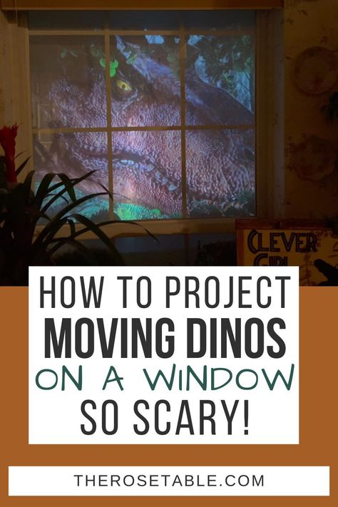 Here's how to project scary, moving dinosaurs on a window for a Jurassic Park party! Jurassic Park Decoration, Jurassic Park Party Decorations Diy, Dinosaur Classroom Transformation, Diy Jurassic Park Decorations, Jurassic Park Halloween Decorations, Jurassic Park Decor, Jurassic Park Party Food, Jurassic Park Birthday Party Decorations, Jurassic Park Trunk Or Treat Ideas