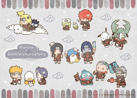 itachi and sasori oml Naruto X Sanrio, I Can Fix Him, Naruto Merchandise, Boruto Characters, Sanrio Wallpaper, Naruto Cute, Chibi Drawings, Naruto Girls, Itachi Uchiha