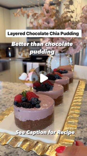 Reina G. Slim on Instagram: "Layered Chocolate Chia Pudding 🤤 What you will need👇🏻 You asked for another healthy breakfast recipe using chia seeds so here you go! Yes, I said better than chocolate pudding! I know I say this a lot but it is another favorite around here! Soooo good! You can’t even taste the chia seeds😳 A great way to get your kids to love and eat chia seeds too! If you want to omit the yogurt you can but we love it with it. You can also add granola to make it a real parfait but we like it without it😜 Makes a great healthy treat/snack. So pretty and so presentable when hosting. What you will need: I used 6oz bowls makes about 4-6 depending on size bowls. Chocolate Chia Pudding👇🏻 ▫️1/3 cup chia seeds ▫️3 Tbsps Cocoa powder (Unsweetened) ▫️1 cup almond milk (unsweetened) Pudding And Yogurt, Using Chia Seeds, Chia Yogurt, Healthy Breakfast Recipe, Chocolate Chia Pudding, Healthy Treat, Yogurt Bowl, Yogurt Parfait, Chocolate Pudding