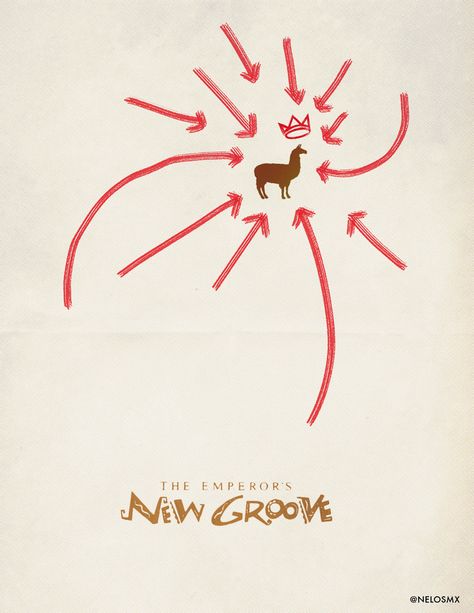 Emperor's New Groove Minimalist Movie Posters, Disney Minimalist, Emperor's New Groove, Disney Movie Posters, The Emperor's New Groove, Minimalist Posters, Minimalist Movie Poster, Disney Posters, Emperors New Groove