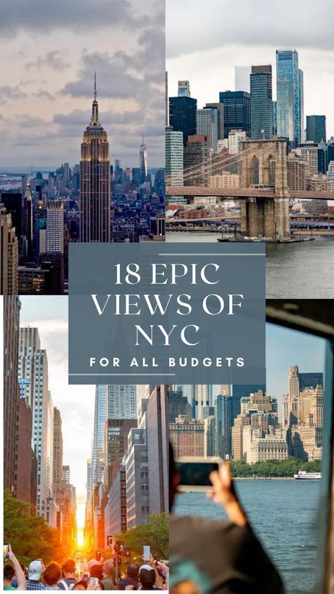 Best Views In Nyc, Nyc Budget, New York From Above, Nyc Sightseeing, Nyc Attractions, New York Party, City Inspiration, Nyc Travel Guide, New York Vibes